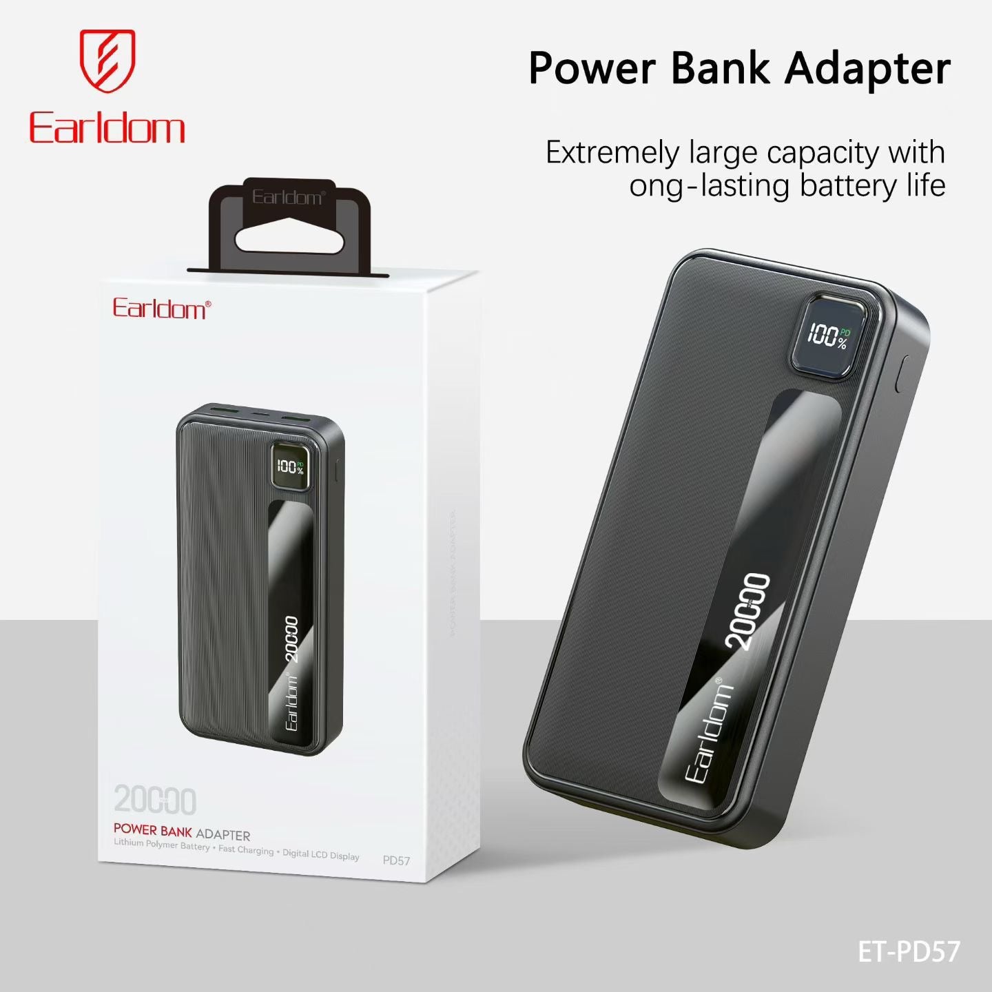 Earldom 20000mAh Power Bank Adapter