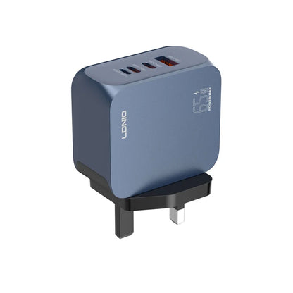 LDNIO Q7 GaN65W Super Fast Charger – 2×USB-C + Lightning + USB-A (4-Port)
