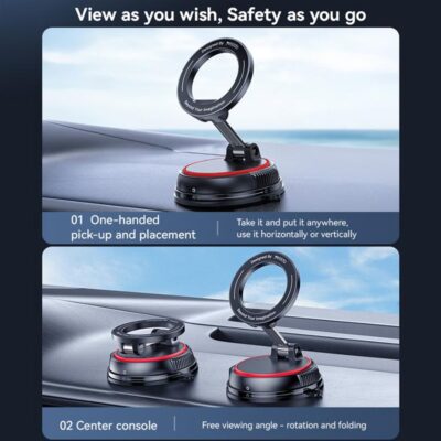 YESIDO MAGNETIC CAR PHONE HOLDER WITH SUCTION MOUNT (C219)