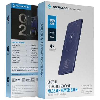 Powerology Ultra-Thin 5000mAh MagSafe Power Bank