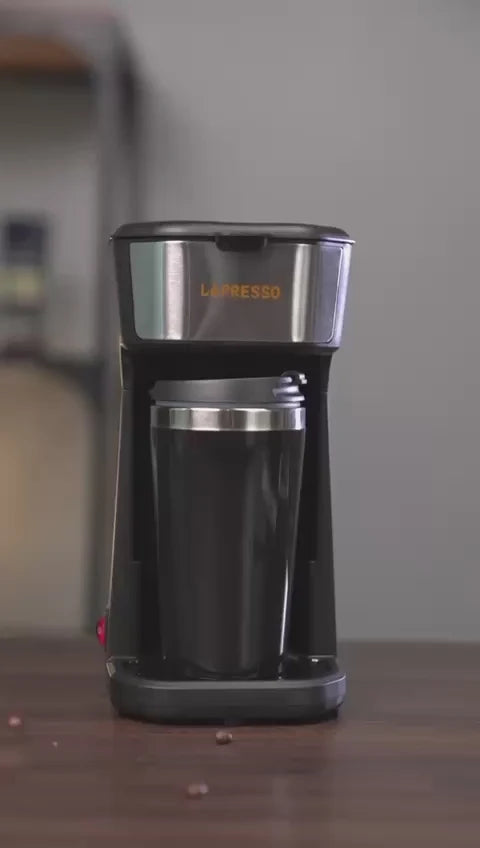 LePresso Coffee Maker with Travelling Mug 450W – Black