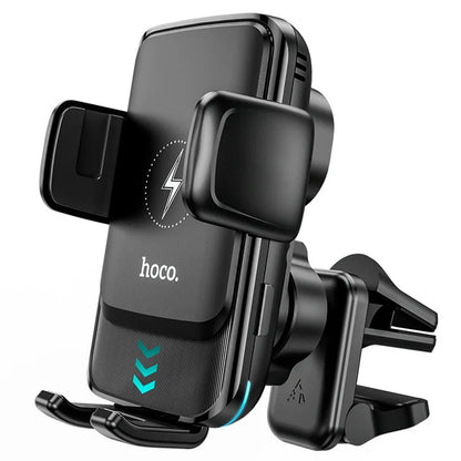 Hoco S35 15W Wireless Car Charger – Smart Alignment Air Vent Mount