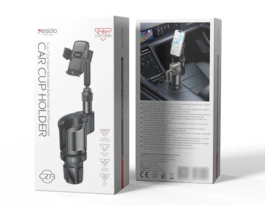 Yesido 2-in-1 Car Cup Holder Phone Mount – Model