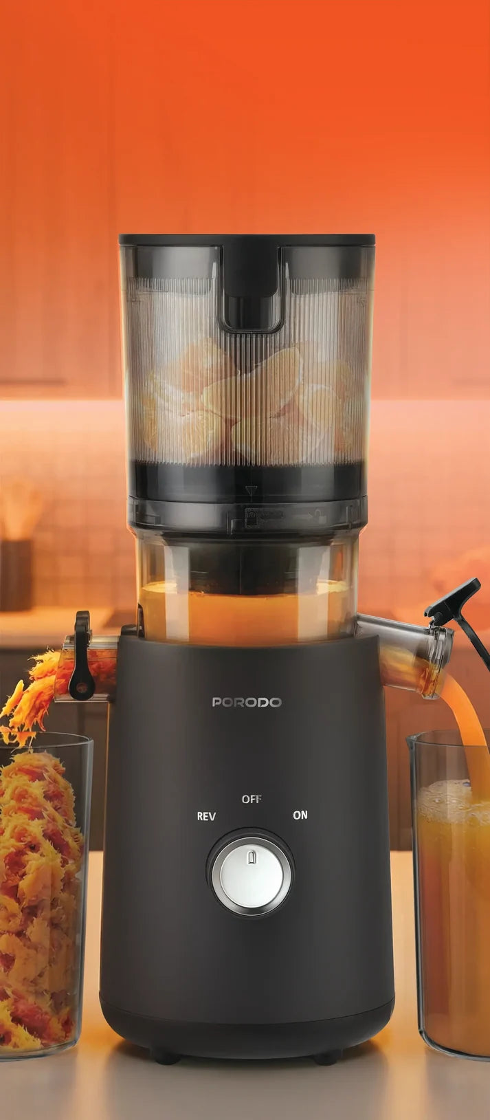 Porodo VYTA Automatic Slow Juicer PC-3000 - Wide Feed Chute 1.68L