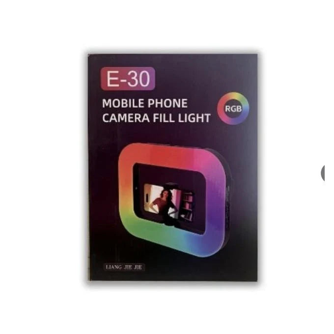 E-30 Mobile Phone Camera Fill Light – Portable Clip-On LED Selfie Light for Video Recording