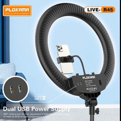 PLOKAMA LIVE R45 18 Inch LED Ring Light 450mm Soft Light