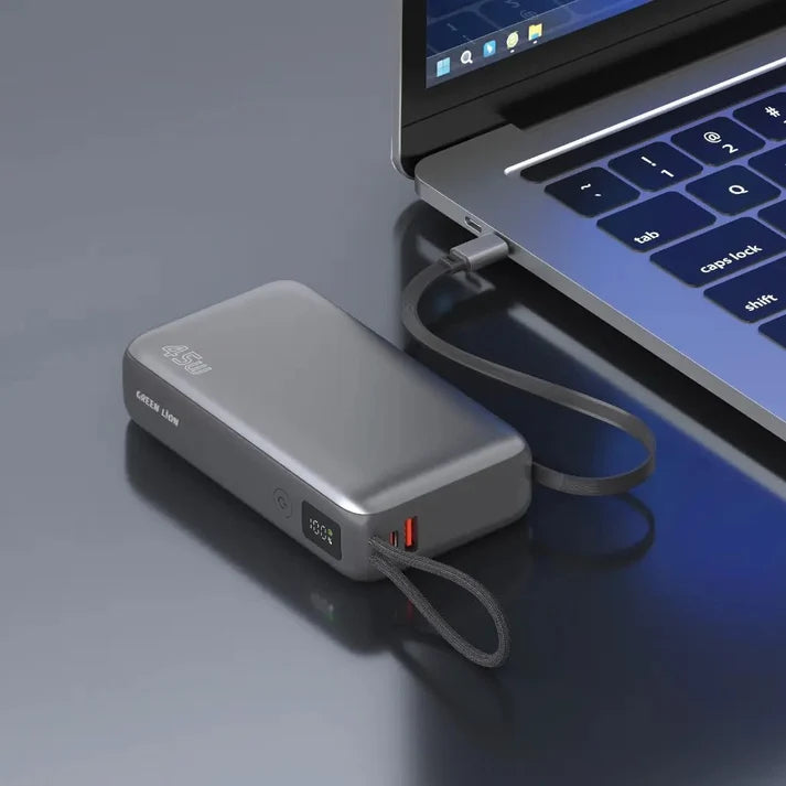 20,000mAh Power Bank Green Lion DAKAR PD 45W Fast Charging - Gray