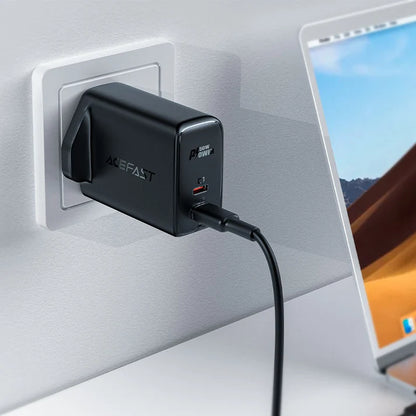 Acefast A32 GaN 50W Fast Charger – Dual USB-C | UK Plug
