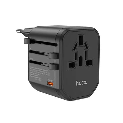 Hoco DC44 PD20W Three Ports Fast Universal Travel Conversion Wall Charger