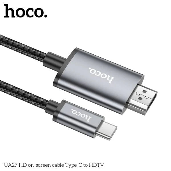 Hoco UA27 HD on-screen cable Type-C to HDTV - metal gray