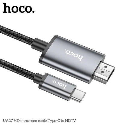 Hoco UA27 HD on-screen cable Type-C to HDTV - metal gray