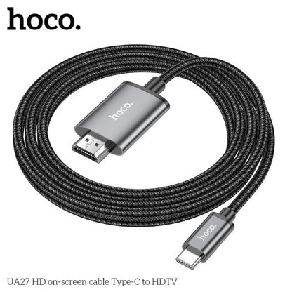Hoco UA27 HD on-screen cable Type-C to HDTV - metal gray
