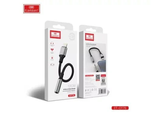 Earldom Lightning to 3.5mm Adapter (Black)- ot76