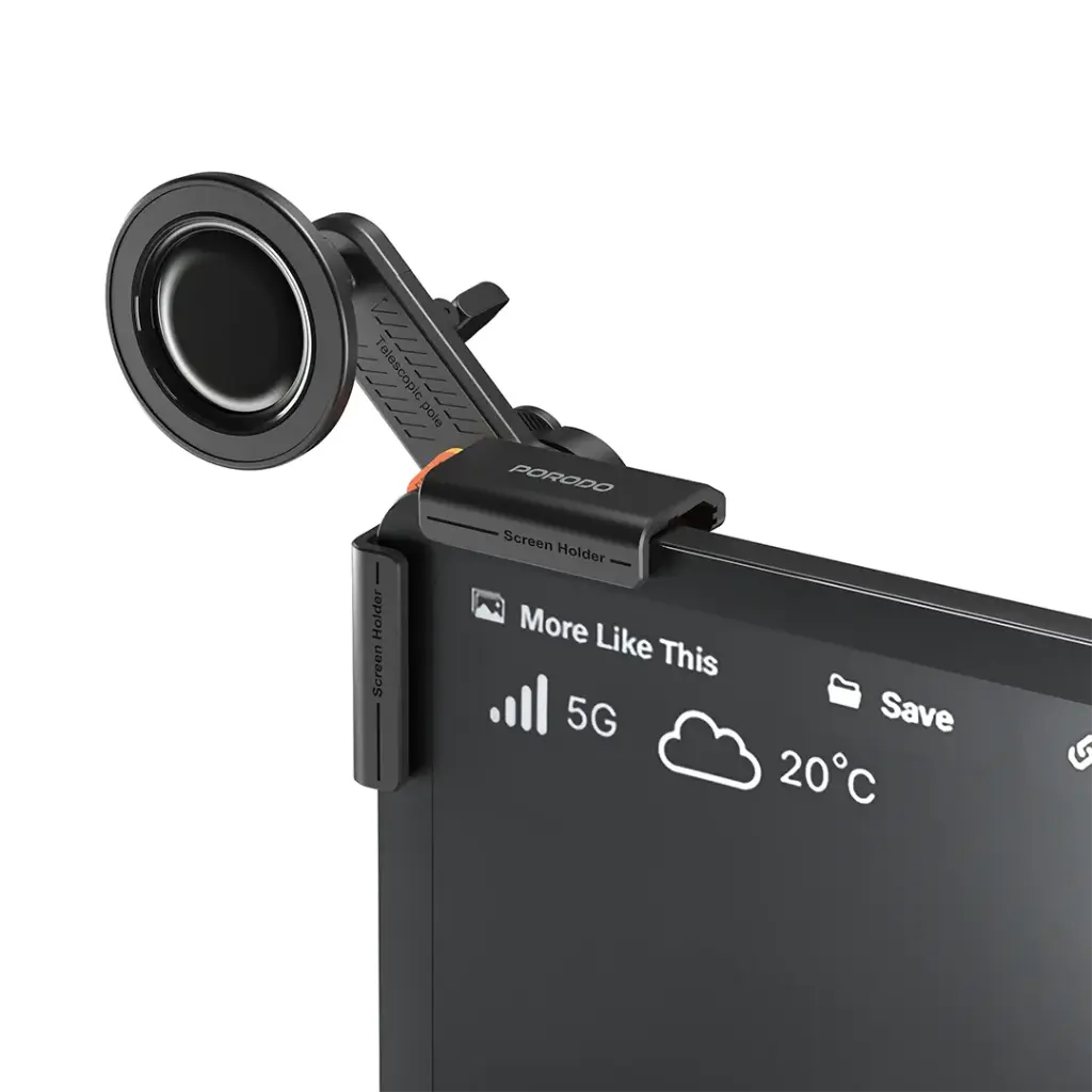Porodo Clavomag 360° Adjustable Car Mount with Powerful Magnets – Black