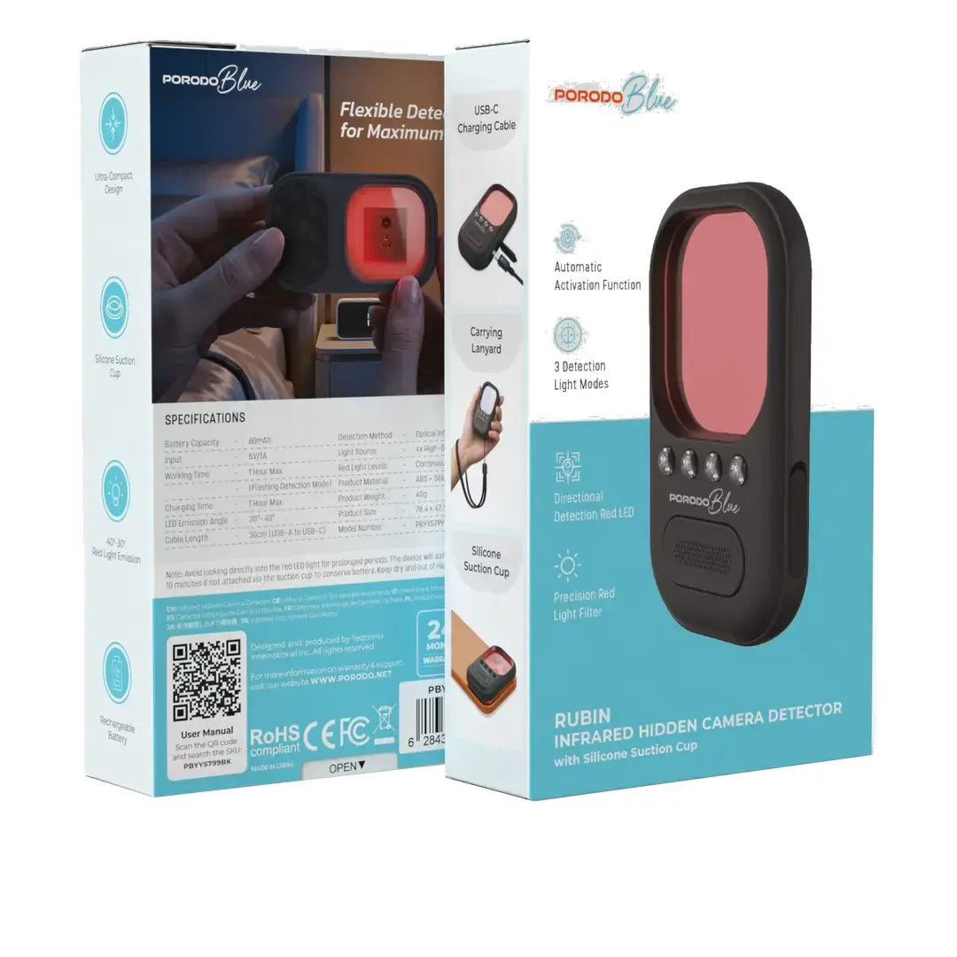 Porodo Blue Infrared Hidden Camera Detector – Black