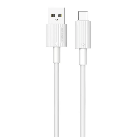 Porodo USB-A to USB-C Durable Charging Cable – White
