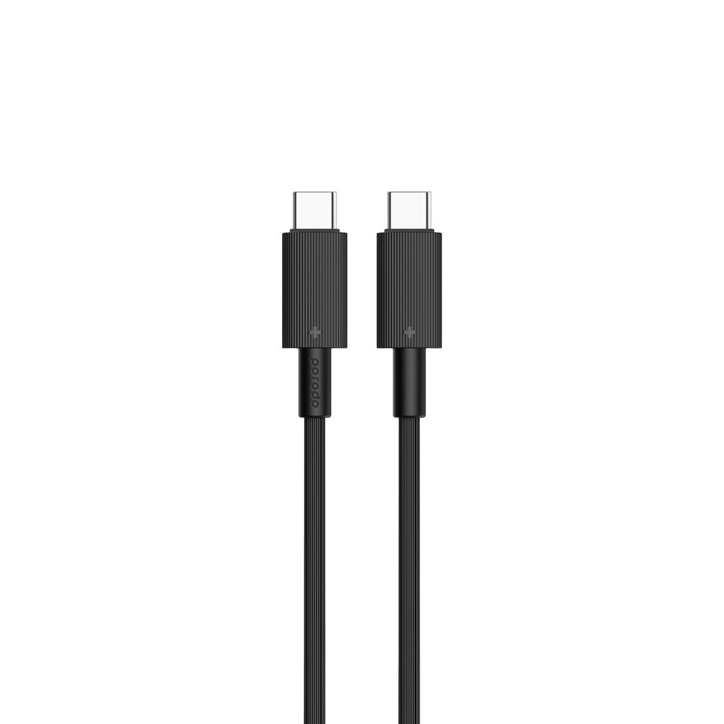 Porodo USB-C to USB-C Durable Charging Cable – Black