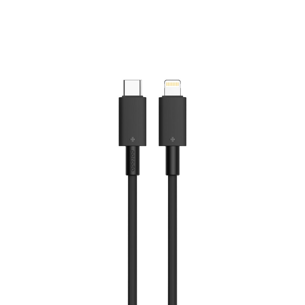 Porodo USB-C to Lightning Durable Charging Cable – Black