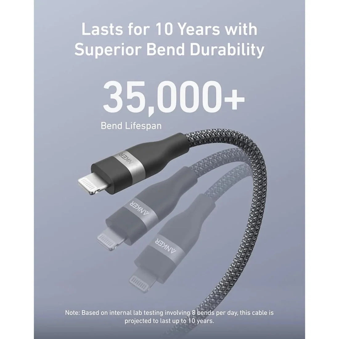 Anker USB-C to Lightning Cable (1.8m/6ft) - Black