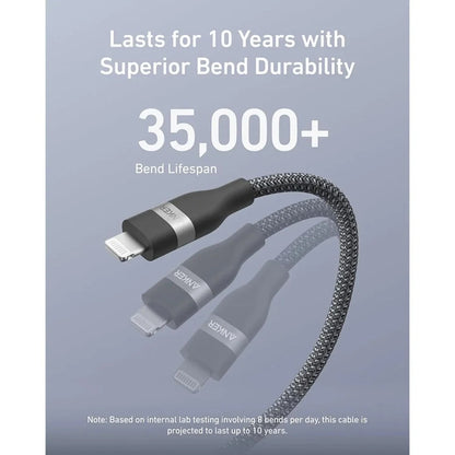 Anker USB-C to Lightning Cable (1.8m/6ft) - Black