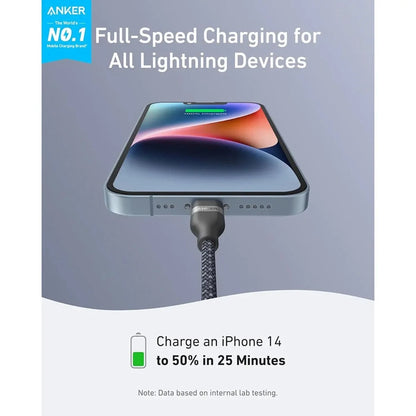 Anker USB-C to Lightning Cable (1.8m/6ft) - Black