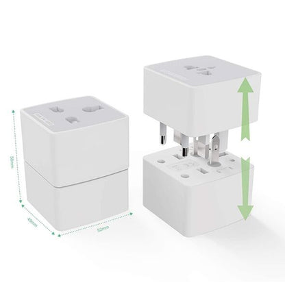 محول قابس عالمي LDNIO Z4 مع دبوس المملكة المتحدة/الاتحاد الأوروبي/الولايات المتحدة/أستراليا ومقبسين عالميين