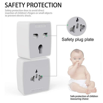 محول قابس عالمي LDNIO Z4 مع دبوس المملكة المتحدة/الاتحاد الأوروبي/الولايات المتحدة/أستراليا ومقبسين عالميين