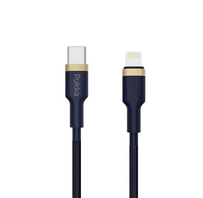PUKKA USB-C TO LIGHTNING CABLE – NAVY BLUE