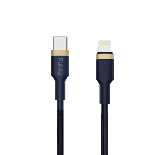 PUKKA USB-C TO LIGHTNING CABLE – NAVY BLUE