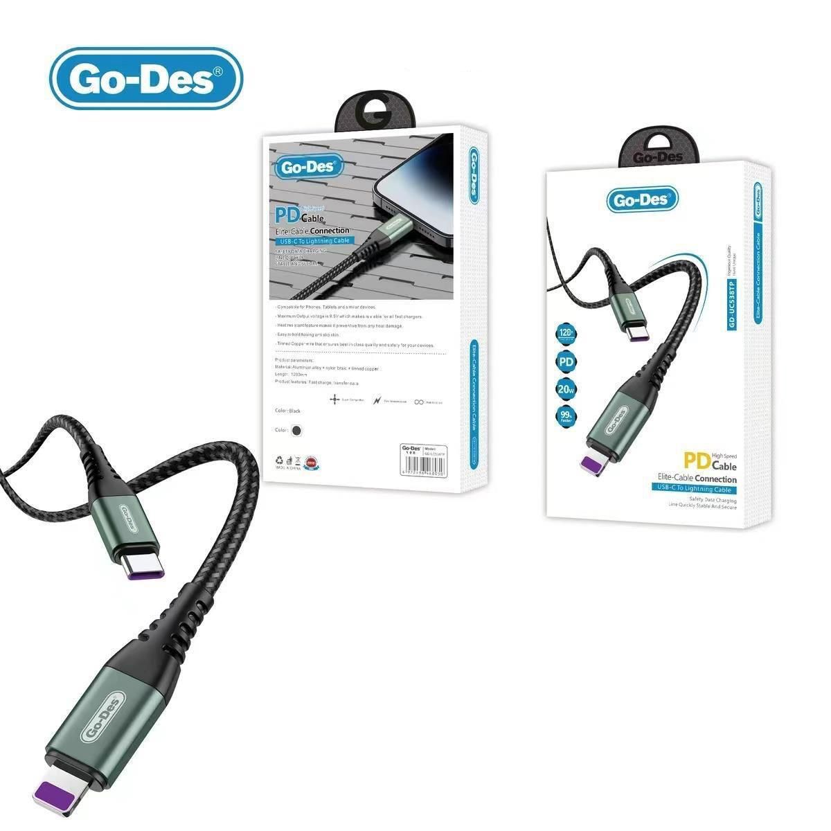 GO-DES PD CABLE TYPE-C TO LIGHTNING CABLE (2M)