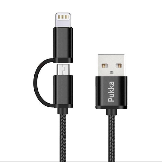 PUKKA CABLE P.CAMI 2-IN-1 MICRO-USB AND LIGHTNING