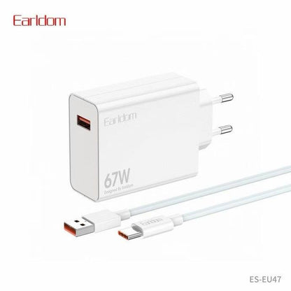 Earldom ES-EU47 67W Super Fast Charging Set (Adapter + USB-C Cable)