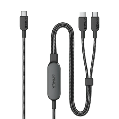 ANKER 2-IN-1 USB-C TO USB-C CABLE (4FT, 140W) – BLACK