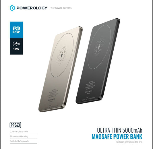 POWEROLOGY ULTRA-THIN MAGSAFE POWER BANK– 5000MAH