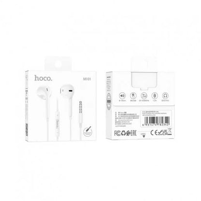 سماعات أذن سلكية HOCO M101 CRYSTAL JOY مع ميكروفون - أبيض