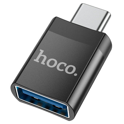 محول USB 3.0 Type-C OTG من Hoco UA17 – أسود