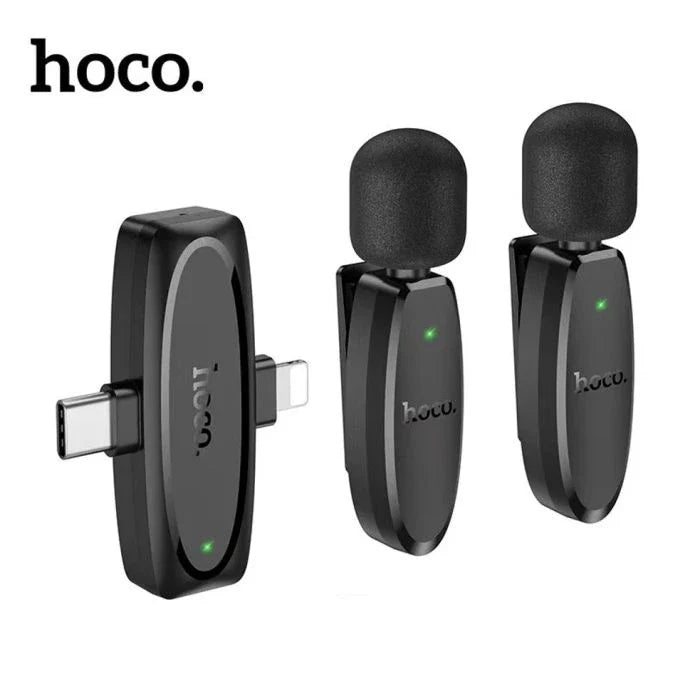 HOCO L15 DUAL LAVALIER MICROPHONE TYPE-C & Lightening