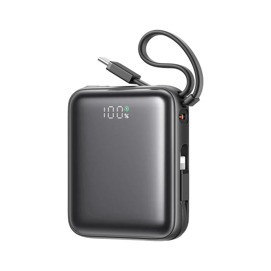 Joyroom JR-PBF27 10000mAh Mini Power Bank – 22.5W Fast Charging, Built-in Dual Cables