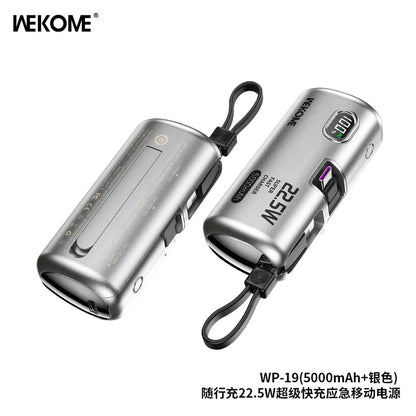 WEKOME WP-19 5000mAh Emergency Power Bank – Ultra Compact & Fast
